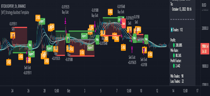 รูปแบบการแสดงผล Backtest