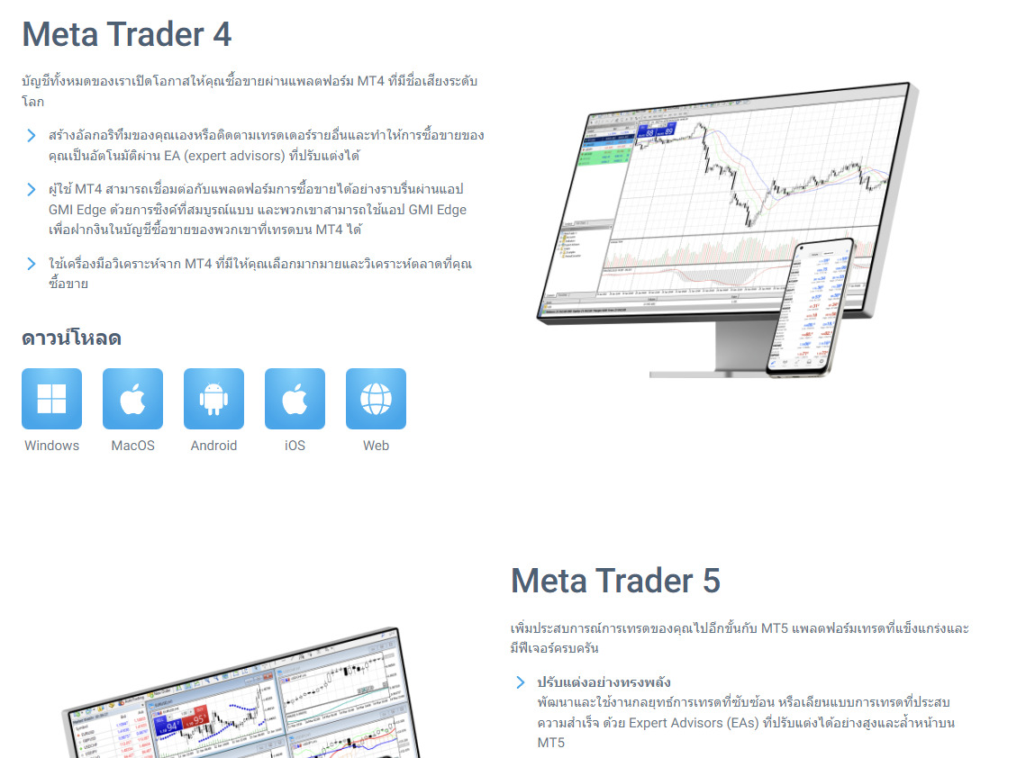 โปรแกรมเทรด mt4 และ mt5